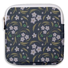 Folk Flowers Pattern Floral Surface Design Mini Square Pouch by Eskimos