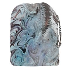 Painted Feathers Drawstring Pouch (3xl) by kaleidomarblingart