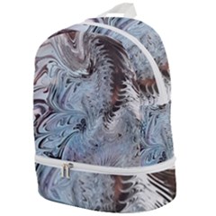 Painted Feathers Zip Bottom Backpack by kaleidomarblingart