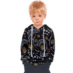 Folk Flowers Pattern Kids  Overhead Hoodie by Eskimos