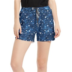 Dark Blue Stars Runner Shorts by AnkouArts