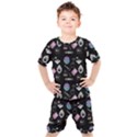 Small Witch Goth Pastel Print Kids  Tee and Shorts Set View1