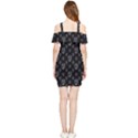 Funny Weird Monster Portrait Motif Pattern Shoulder Frill Bodycon Summer Dress View2
