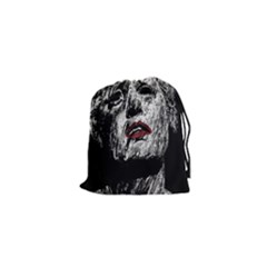 Creepy Head Sculpture Artwork Drawstring Pouch (xs) by dflcprintsclothing