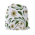 Folk flowers pattern Floral surface design Drawstring Pouch (2XL) View2