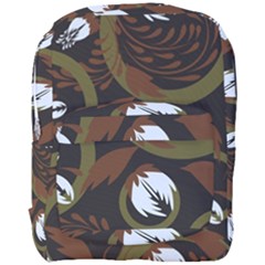 Folk Flowers Pattern Floral Surface Design Full Print Backpack by Eskimos