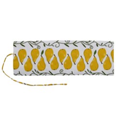 Juicy Yellow Pear Roll Up Canvas Pencil Holder (m) by SychEva