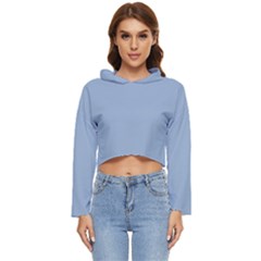Cerulean Women s Lightweight Cropped Hoodie by retrotoomoderndesigns