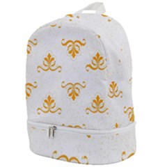 White With Orange Fdl Zip Bottom Backpack by SomethingForEveryone