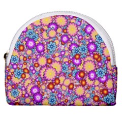 Flower Bomb1 Horseshoe Style Canvas Pouch by PatternFactory