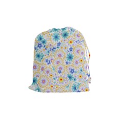 Flower Bomb 2 Drawstring Pouch (medium) by PatternFactory