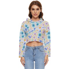 Flower Bomb 2 Women s Lightweight Cropped Hoodie by PatternFactory
