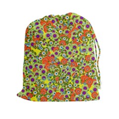 Flower Bomb 8 Drawstring Pouch (2xl) by PatternFactory