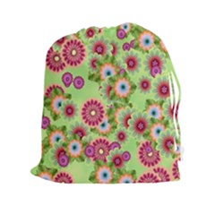Flower Bomb 6 Drawstring Pouch (2xl) by PatternFactory