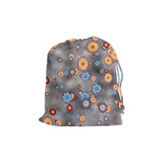 Flower Bomb 12 Drawstring Pouch (medium) by PatternFactory