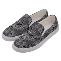 Great Vintage Pattern A Men s Canvas Slip Ons by PatternFactory