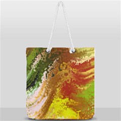 Fraction Space 3 Full Print Rope Handle Tote (large) by PatternFactory