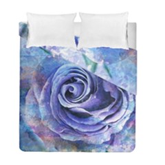 Watercolor-rose-flower-romantic Duvet Cover Double Side (full/ Double Size) by Sapixe