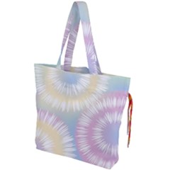 Tie Dye Pattern Colorful Design Drawstring Tote Bag by Sapixe