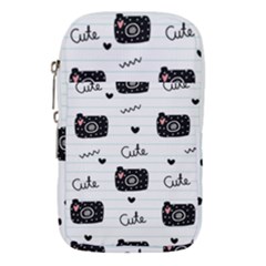 Cute Cameras Doodles Hand Drawn Waist Pouch (small) by Sapixe