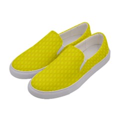 Soft Pattern Yellow Women s Canvas Slip Ons by PatternFactory