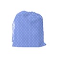 Soft Pattern Blue Drawstring Pouch (Large) View2