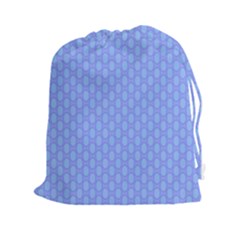 Soft Pattern Blue Drawstring Pouch (2xl) by PatternFactory
