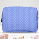 Soft Pattern Blue Make Up Pouch (Medium) View1