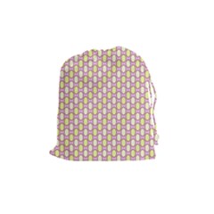 Soft Pattern Rose Drawstring Pouch (medium) by PatternFactory