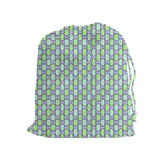 Soft Pattern Aqua Drawstring Pouch (xl) by PatternFactory