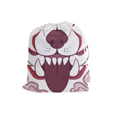 Kitsune Mask Drawstring Pouch (large) by mindnmint