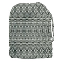 Abstract Silver Ornate Decorative Pattern Drawstring Pouch (3xl) by dflcprintsclothing