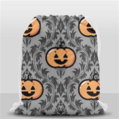 Pumpkin Pattern Drawstring Bag (small) by NerdySparkleGoth