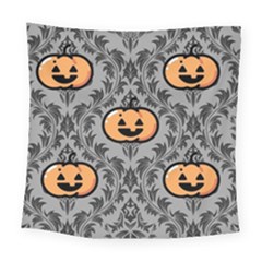 Pumpkin Pattern Square Tapestry (large) by NerdySparkleGoth