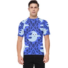 Ghost Pattern Men s Short Sleeve Rash Guard by NerdySparkleGoth
