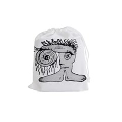 Weird Fantasy Creature Drawing Drawstring Pouch (medium) by dflcprintsclothing