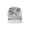 Weird Fantasy Creature Drawing Drawstring Pouch (Medium) View2