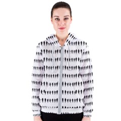 Athletic Running Graphic Silhouette Pattern Women s Zipper Hoodie by dflcprintsclothing