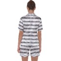 Athletic Running Graphic Silhouette Pattern Satin Short Sleeve Pajamas Set View2