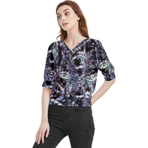 Unraveled Quarter Sleeve Blouse by MRNStudios