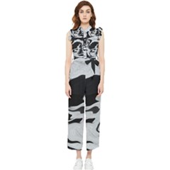 Black And White Women s Frill Top Jumpsuit by kiernankallan