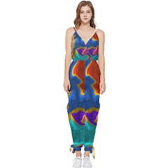 Shimmer Sleeveless Tie Ankle Jumpsuit by kiernankallan