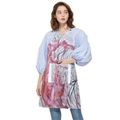 Flow Lines Pocket Apron by kaleidomarblingart