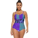 Patches Retro Full Coverage Swimsuit View1