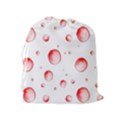 Red Drops On White Background Drawstring Pouch (XL) View2