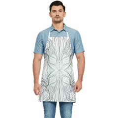 Mono Disegno Repeats Kitchen Apron by kaleidomarblingart