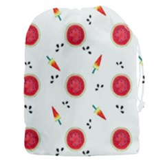 Slices Of Red And Juicy Watermelon Drawstring Pouch (3xl) by SychEva