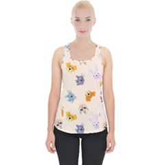 Funny Animal Faces With Glasses Cat Dog Hare Piece Up Tank Top by SychEva