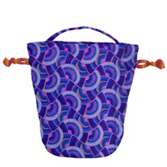 Digital Waves Drawstring Bucket Bag by Sparkle