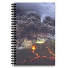 Landscape-volcano-eruption-lava 5 5  X 8 5  Notebook by Sudhe